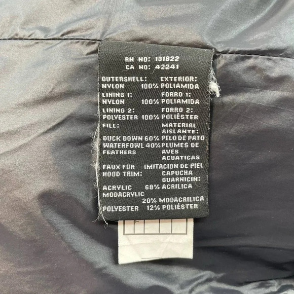 S13 Quilted Down Short Puffer Jacket  Navy Blue Size‎ XS - Picture 9 of 11